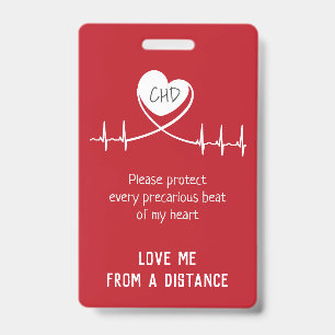 Baby Carseat CHD Alert Badge ID Badge