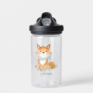 Baby Cartoon Fox Personalised Water Bottle