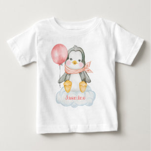 Baby Cartoon Penguin Pink T-Shirt