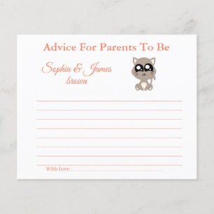Baby Cat   Advice for Mum & Dad Baby Shower Flyer