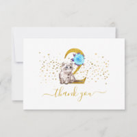 Baby Cat and Flowers 2nd Birthday Thank You