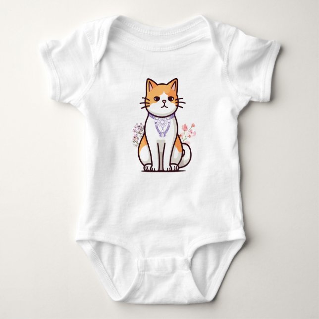 Baby  Cat Lover T-shirt Baby Bodysuit (Front)