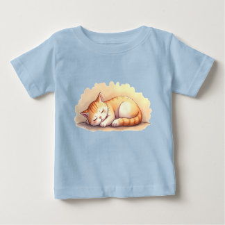 Baby Cat Sleeping Baby T-Shirt