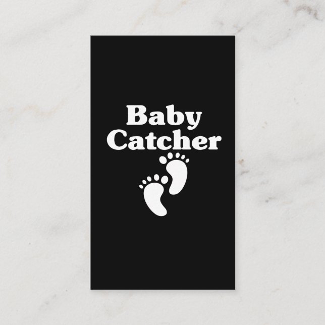 Baby Catcher Midwife Cute Doula Birth Business Card (Front)