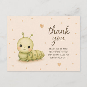 Baby Caterpillar Baby Shower Thank You Postcard