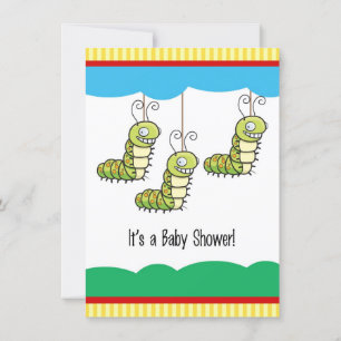 Baby Caterpillars Baby Shower Invitation