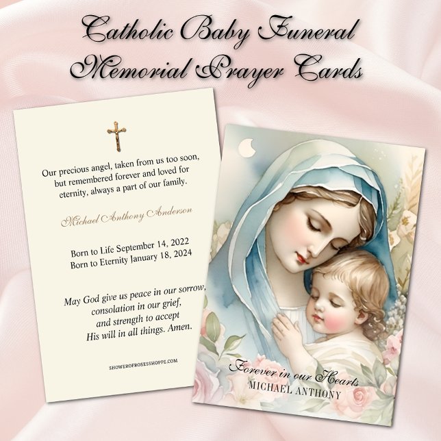 Baby Catholic Funeral Memorial Holy Card - (Creator Uploaded)