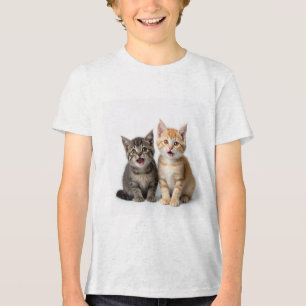 baby cats kids t-shirt Tri-Blend shirt