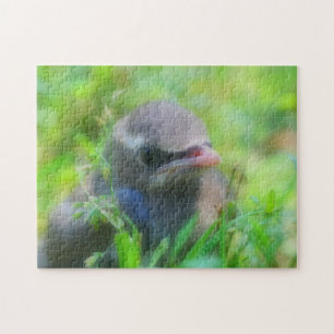 Baby Cedar Waxwing Fledgling Bird Nature Jigsaw Puzzle