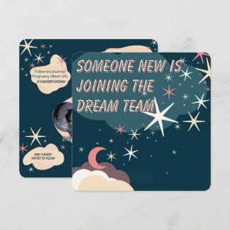 Baby Celestial Announcement Flat Card