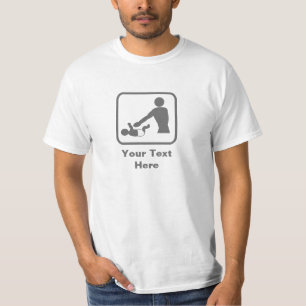 Baby Changing Image (Grey Logo) -- Customisable T-Shirt