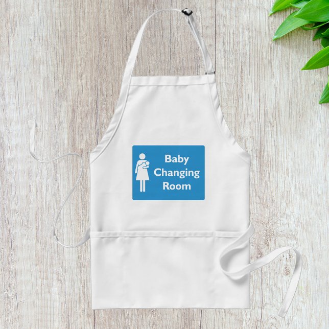 Baby Changing Room Sign with Parent and Infant  Standard Apron (Creator Uploaded)