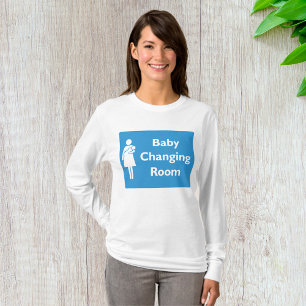 Baby Changing Room Sign with Parent and Infant  T-Shirt