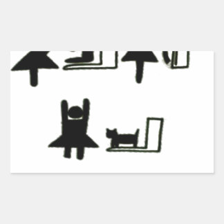 Baby Changing Station Rectangular Sticker