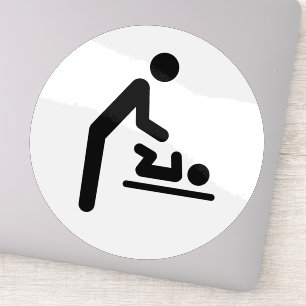 Baby changing station symbol stickers