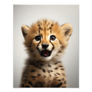 Baby Cheetah Art Print   Safari Nursery Art