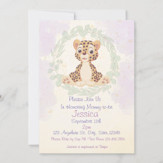 Baby Cheetah Baby Shower Invite 