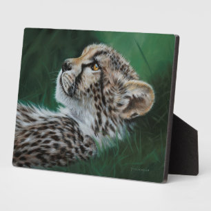 Baby Cheetah Fotoplaat met standaard Plaque