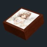 Baby Cherub Baptism Gift Box<br><div class="desc">Store your treasures or give a treasure gift box to someone as a beautiful gift.
Choices of wood frames are now available.
Many designs for different occasions are available in my store.</div>