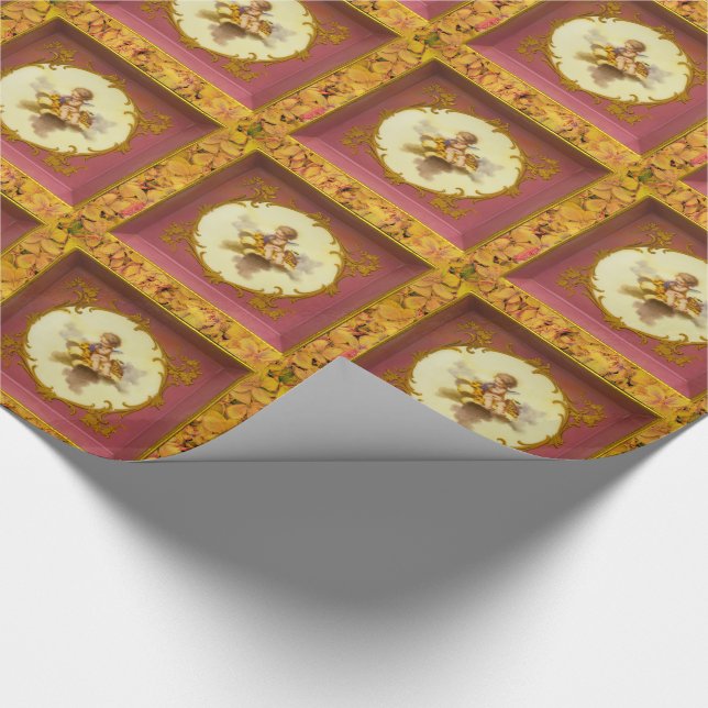 Baby Cherub Holiday Joy Wrapping Paper (Corner)