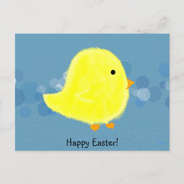 Baby Chick Happy Easter Postcard / Post Card (Front)