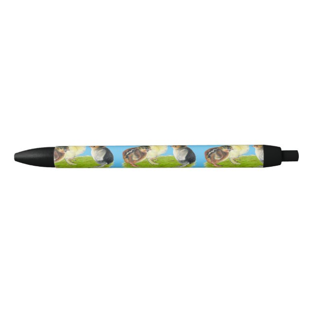 Baby Chick Trio Black Ink Pen (Front)