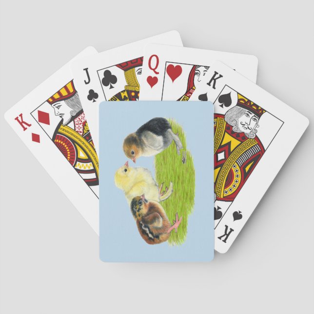 Baby Chick Trio Playing Cards (Back)