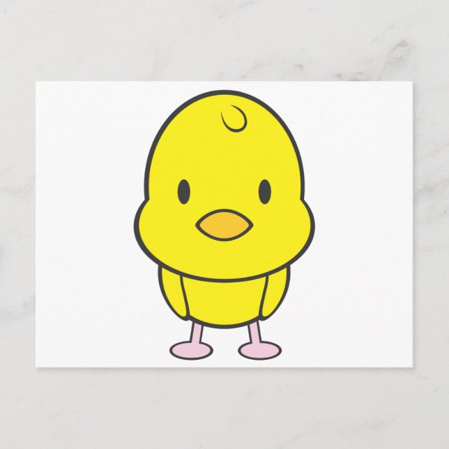 Baby Chicken Cartoon Postcard (Front)