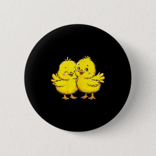 Baby Chicken Chick Farmer Farm Girl T-shirt.png  6 Cm Round Badge