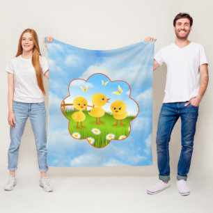 Baby Chickens Fleece Blanket