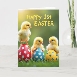 Baby Chicks Easter Greetings Card