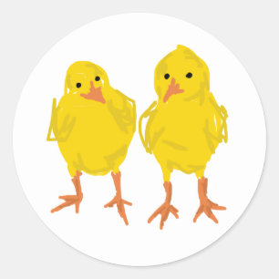 Baby Chicks Easter Peeps Painting Stickers