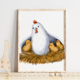 Baby Chicks Print   Baby Chicks Watercolor Print