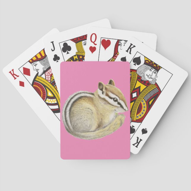 Baby Chipmunk Bicycle Playing Cards (Back)