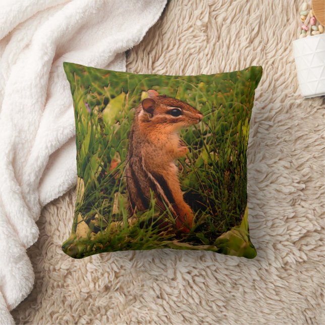 Baby Chipmunk Nature Art Cushion (Blanket)