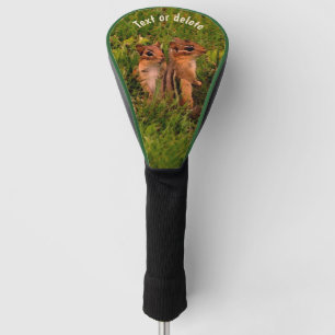 Baby Chipmunks Animal Art Personalised Golf Head Cover