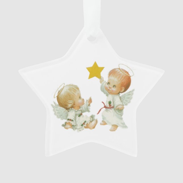Baby Christmas Angels Ornament (Front)
