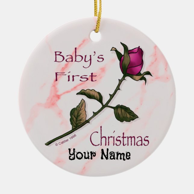 Baby Christmas Rose ornament (Front)