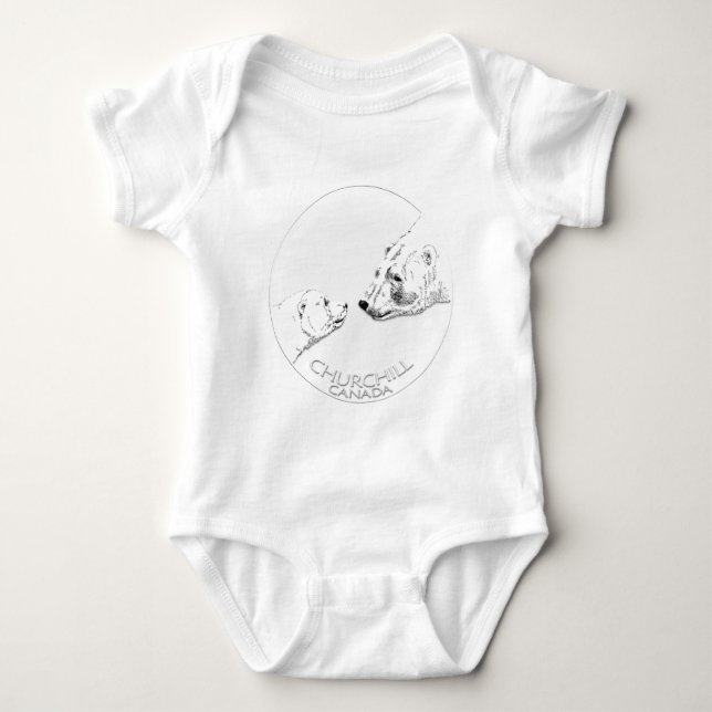 Baby Churchill Souvenir Polar Bear Creeper Shirt (Front)
