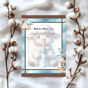 Baby Circus_ Baby Boy Name Race Game Custom Letterhead