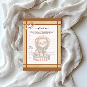 Baby Circus_  Baby Name Race Game Custom Letterhead