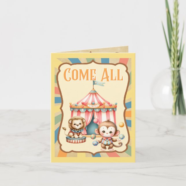  Baby Circus Thank You Card (Front)