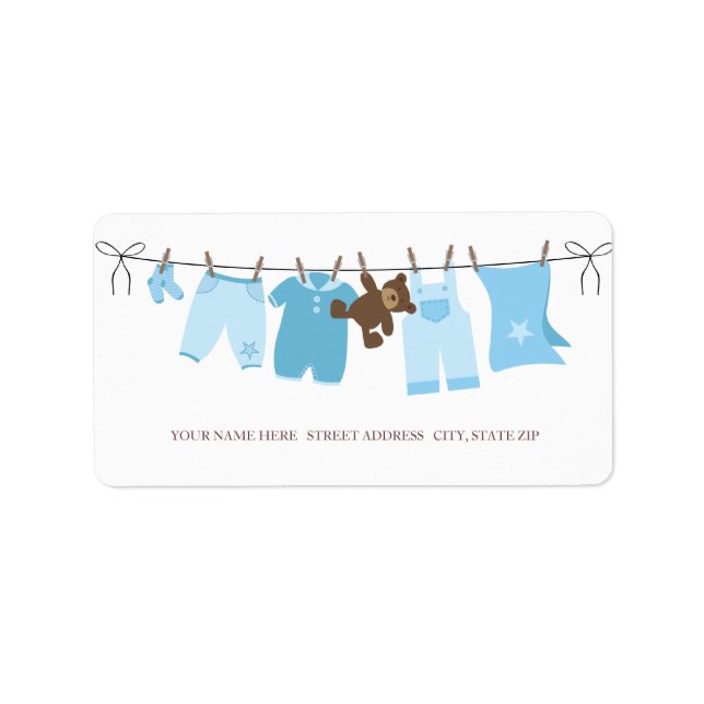 Baby Clothes Address Labels (Front)