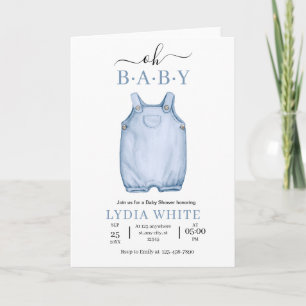 Baby Clothes Baby Shower Invite, Boy baby Shower Invitation