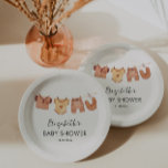 Baby Clothes Baby Shower Paper Plate<br><div class="desc">Earthy tone watercolor baby clothes baby shower paper plates</div>