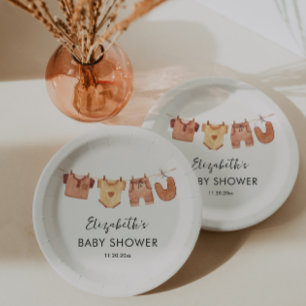 Baby Clothes Baby Shower Paper Plate