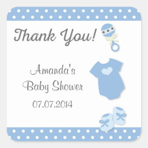 Baby Clothes Baby Shower Thank You Stickers
