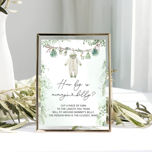 Baby Clothes Boho Neutral How Big is Mummy's Belly Poster (Creator Uploaded)