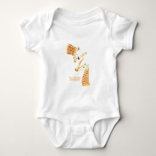 Baby clothes Giraffe and Baby You Are My Sunshine Bodysuit (Front)