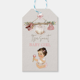 Baby Clothes Girl Baby Shower Ivory Pink Gift Tags